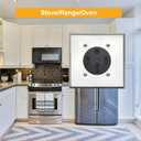 Nema 14-50 Outlet with Square Wall Plate, 50 Amp 125/250 Volt Receptacle, Flush Mounting Receptacle for RV Oven Range and Stove Outlet, 3-Pole 4-Wire, Nema 14-50r Receptacle with Plate