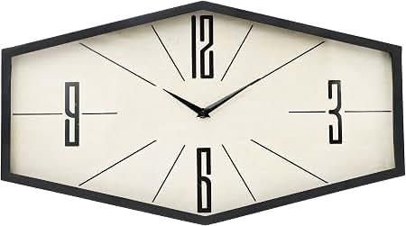Retro Hexagon Wall Clock
