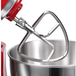 Stainless Steel Flat Beater for KitchenAid Tilt-head & 4.5-5 Qt Mixers,Dishwasher Safe Pastry Mixing Paddle Attachment