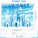 Halloween Trunk or Treat Car Decoration Kit for SUVTrunk or Treat Car Archway Garage Decoration with Snowflakes Theme Stickers Ice Snow Castle Background Cloth for Cars and SUV