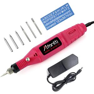 Corded Electric Engraver Pen Engraving Etching Tool Etcher Kit with | Stencil & Tungsten Carbide Tip | for Metal Glass jewelry Leather Wood Ceramic Plastic