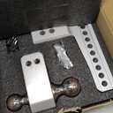 METOWARE Adjustable Trailer Hitch - Aluminum Tow Hitch Fits 2.5-Inch Receiver - Heavy Duty Drop Hitch with 8-Inch Drop/Rise for Truck (18,000 LBS GTW), Double Stainless Steel Locks & Hitch Pin