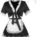 Maid Outfit Women's Exotic Costumes Perfect for Cosplay and Halloween Party Dress,small-medium