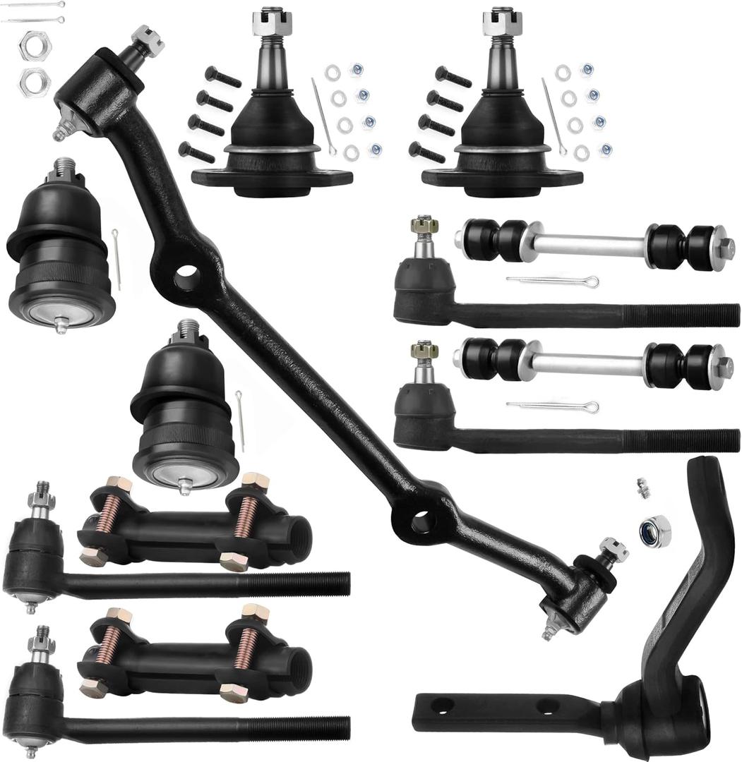 SCITOO 14pcs RWD Front Suspension Kit Idler Arm Inner Outer Tie Rod End Adjusting Sleeve Sway Bar Link Ball Joint Drag Link Fit 1996-2003 For Chevy S10 1996-2001 For GMC Jimmy 1996-2003 Sonoma