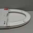 MUU Toilet seat, Slow Close, White heavy duty Toilet Seat with Non-slip Seat Bumpers Easy to Install & Clean PP Material Replacement Toilet Seat Fits All Toilet Brands Elongated Toilets(MU357-PP)