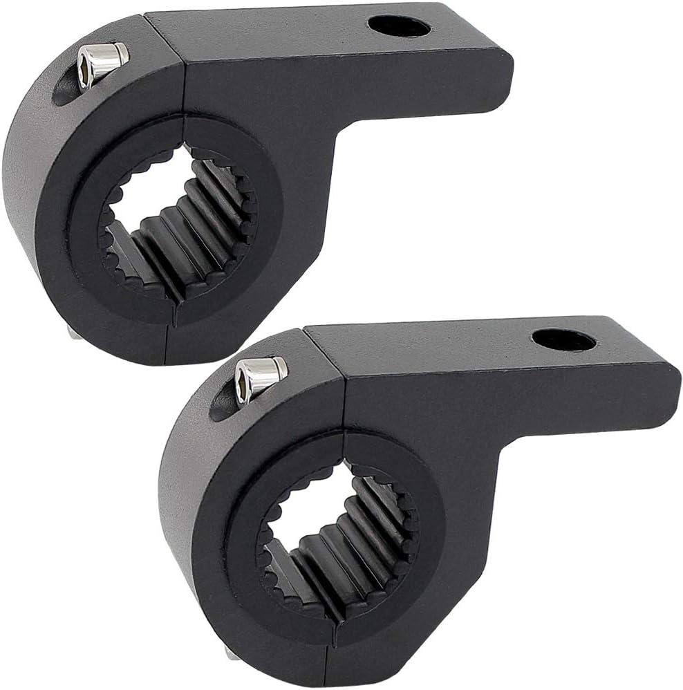 Motorcycle Bull Bar Mounting Bracket 2PCS Horizontal Light Mount Clamp Kit for 0.75" /0.87"/1.1"/1.25" Tubes fit for LED Driving Lights, Spotlights Fits Truck, ATV, & Motorcycle Crash Bars