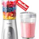 Mueller Personal Blender for Shakes and Smoothies with 15 Oz Travel Cup and Lid, Juices, Baby Food, Heavy-Duty Portable Blender & Food Processor, White