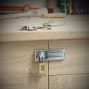 THIRARD Combination Padlock 208  Solid Brass Body, Resettable 3-Digit Code, Nickel-Plated Steel Shackle  Secure Lockers, Toolboxes & Travel Bags  Durable, Compact & Easy to Use (['21 mm'])