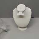 kowaku Jewelry Display Mannequin Chain Organizer 3D Velvet Necklace Display Model Pendant Bust Show Stand for Lady Showcase (White)