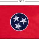 Tennessee State Flag 3x5 ft, TN State Flag,The Volunteer State Flag with Heavy Duty Embroidered Star, Outdoor Indoor All Weather Nylon Flag with Strong Canvas Header/Brass Grommets