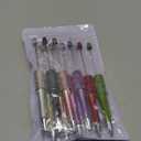 12Pcs Beadable Pens Bulk Diamond Ballpoint Pens Multicolor Retractable Writing Pens Bead Pens DIY Focal Beads Pens Making Kit Gifts for School Office Teacher Staff Students