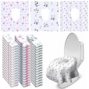 Disposable Toilet Seat Covers Extra Large Waterproof for Campers & Adults, Individually Wrapped for Public Restroom, Travel, Airplane, Trip, Camping & Hiking (100 Pack)