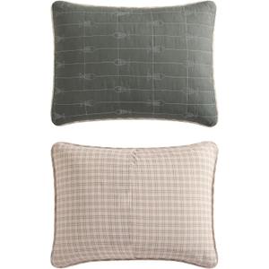 Eddie Bauer - King Pillow Covers, Reversible Cotton Pillow Covers, Lightweight Home Decor for All Seasons (Troutdale Green, King)