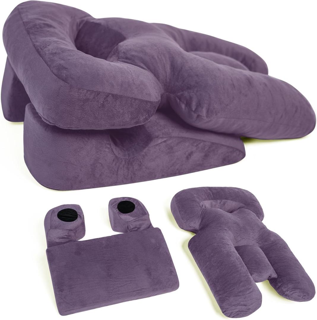 Zomaple Face Down Pillow After Eye Surgery  Memory Foam, Washable Cover, & Ventilated Design  Facedown Pillow for Sleeping, BBL Equipment, Retinal & Vitrectomy Recovery (Lavender)