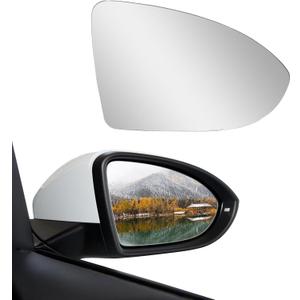 Vrasly Passenger Right Side Heated Mirror Glass Compatible With Volkswagen VW Golf MK7 / 2015-2021 Golf Golf GTI / 2015-2019 Golf R Golf SportWagen / 2017-2019 Golf Alltrack / 2019-2021 Jetta