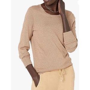 Daily Ritual  Amazon Essentials Women's Long-Sleeve Lightweight Crewneck Sweater, XS Woman's Long sleeve, Beige