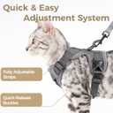 Cat Harness and Leash Set Escape Proof Tactical Large Kitten Harness Emotional Support Cat Vest, Grey, L