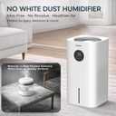 Powerscale MF6 Smart Evaporative Humidifiers for Bedroom, 1.8 Gal Top-Fill, Up to 700mL/h Mist-Free Output, WiFi Smart Touchscreen Control, Auto Filter Dry, Electrolysis Self-Clean, Quiet Sleep Mode