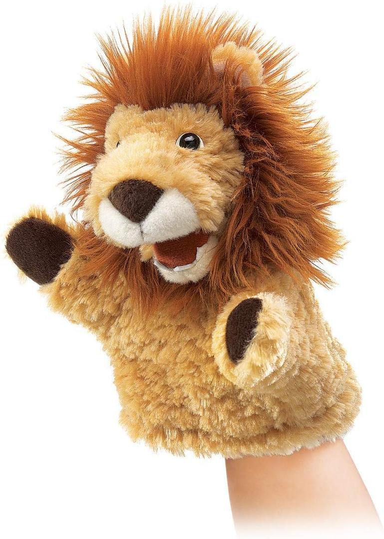 Folkmanis Little Lion Hand Puppet, Tan, 1 EA