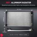 BDFHYK CU2988 Aluminum Radiator for Compatible with Nissan Altima 2007-2018,Maxima 2009-2019 Full Aluminum Engine Coolant Radiator 2.5L 3.5L L4 V6 Replace 8012988, 21460ZN50A