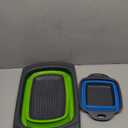 Silicone Collapsible Colander Sink Colander Collapsible Camping Versatile Collapsible Strainer Sink strainer basket over Sink Strainer (Grey Green Blue)