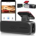 1080P Dash Camera for Cars - Mini Dash Cam with App Control with ADAS Assistive Driving / 150 Wide Angle/WDR/HDR/G-Sensor/Loop Recording/Night Vision + 64G Card