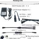 Litever Under Cabinet Light, 6 PCS 20 Inches Flexible LED Strips with Power Adapter, 24W,1800 Lumen, Daylight 5000K. Suitable for Kitchen Cabinets, Counters, Under Shelf, Closets (6-Strip-5000K)