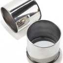 2Pcs 5.15" Push Through Wheel Center Caps Stainless Trailer Open Ended Hub Cap for Truck SUV RV Wheel Rim (Fit 5.15" Bore 4.69" H Chrome)