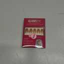 Glamnetic Quick Press Mani - No Glue Press On Nails, Just Peel and Stick, Oval Extra Short Nails, Mess Free, Salon Quality Stick On Nails, Sparkly Brown | in 15 Sizes - 30 Nail Kit | Gift For Mom