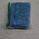 Fronage Women's Cotton Linen Midi Dress V Neck Short Sleeve Causal Loose Tshirt Dresses Summer (Blue)