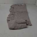 Brown/White Ruffle Plaid Throw Pillow Covers Farmhouse Checkered Gingham Pillowcases 24"x24" Pillow Shams for Couch,Sofa,Bed and Living Room