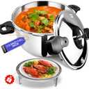 8-in-1 Stainless Steel Pressure Cooker 12 Quart with 8 Safety Features Fast & Even Cooking for Healthy Mealspressure cooker 12+ quart large pressure cookerolla express para cocinar