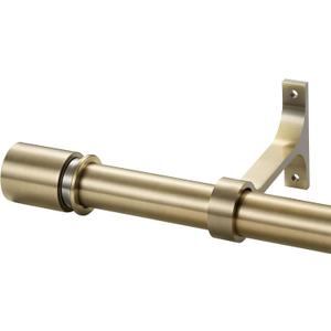 Curtain Rods for Windows 28 to 48 Inches - Aluminium Finials and Brackets - 1 Inch Decorative Window Rods - Adjustable Heavy Duty Curtain Rod - Wall & Ceiling Mounted - Antique Bronze Finish