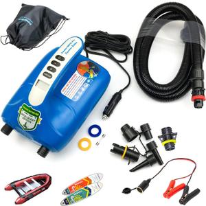 Seamax SUP20D 20PSI Double Stage Electric Air Pump for Inflatable SUP and Boat, New Version Intelligent Firmware with Built-in Temperature Sensor and Voltage Protection