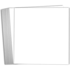 Hamilco 6x6 White Scrapbook Cardstock Paper 80lb Cover Card Stock 100 Pack (Bright)