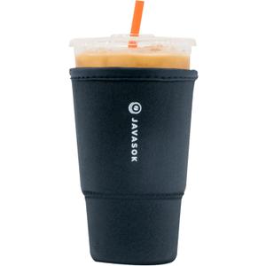 Sok It JavaSok Iced Coffee & Cold Soda Insulated Neoprene Cup Sleeve (Black, Large: 30-32oz)