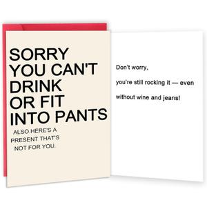 3 x Funny Baby Shower Card for New Mum Dad Friend Him Her, Cute New Baby Arrival Expecting Cards for Women Men, Sarcastic Greeting Card for Mother To Be, Humorous Pregnancy Gifts (076)