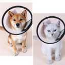 Adjustable Soft Pet Cone Collar for Dogs and Cats - Comfortable Elizabethan Collar for Surgery Recovery, Wound Protection, Grooming & Licking Prevention (Black, M)