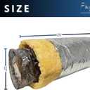 F&L Insulated Flexible HVAC Air Duct 8 10 12 14 Inch – Heavy Duty Flex Ducting for AC Heating Cooling Ventilation Systems, Residential & Commercial Use (12 in 25 FT)