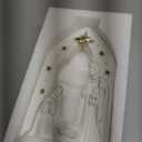 DN DECONATION White Porcelain Nativity Set for Christmas Indoor, Ceramic Nativity Figurines Holy Family Nativity Scenes Scene with Manger for Xmas Tabletop Fireplace Shelf Home Holiday Decoration (Set of 1)