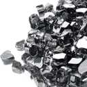 GASPRO 10 lbs Fire Glass for Fire Pit, 1/2-Inch Glass Rocks for Propane or Gas Fireplace, Add Ambience to Gatherings and Parties for Outdoors and Indoors, Reflective Black