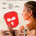 Medisana Red Light Therapy for Face, 3D Facial Fit LED Mask with 415nm Blue 630nm Red 830nm Infrared, 336 Beads, 3 Modes - Cordless & Rechargeable LED Face Mask for Home, Skincare Gifts for Women Mom