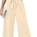 Blooming Jelly Women Dressy Jumpsuits One Piece Business Casual outfits Ruffle Sleeve V Neck Belted Summer Rompers (X-Large, Off-white)