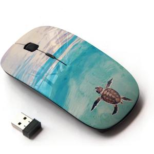 [ Optical 2.4G Wireless Mouse ] Tortoise Turtle Baby Watercolor Sea