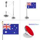 2 x WXTWK 2 Pack Australia Flag Australian Desk Flag Small Mini Australian Table Flags With Stand Base,Home Office Festival Events Celebration Decorations