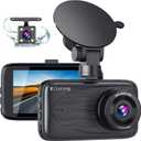 Milerong Dash Cam Front and Rear with Night Vision, Mini 1080P FHD Dash Camera for Cars, GSensor, Loop Recording, Parking Monitor, Motion Detection,WDR