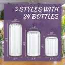 24Pcs Glass Cylinder Vases, Clear Ribbed Bud Vases for Centerpieces Weeding Decoration, Tall Clear Flower Vases in Bulk for Table Shelf, Party(Ribbed)