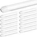 JESLED R17D/HO 8FT LED Bulbs, Rotate Tube Light Bulb 8 Foot, 5000K Daylight 72W, 7200LM, 110W Equivalent F96T12/DW/HO, Frosted Cover, T8/T10/T12 Replacement, Dual-End Powered, Ballast Bypass(12 Pack)