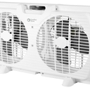 COMFORT ZONE Reversible Twin Window Fan with 3-Speeds & Expandable Width