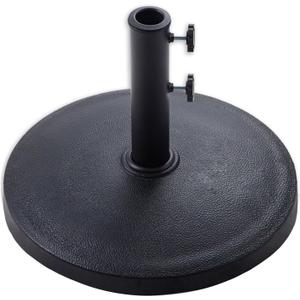 Helios&Hestia 42 lb Heavy Duty Round Resin Outdoor Umbrella Stand Base Weight for Patio Market Table Umbrella, Black